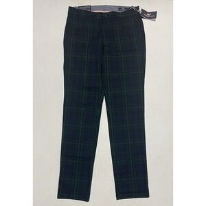 Vineyard Vines Breaker Pants Mens 32 x 34 Plaid Green Preppy Chino Straight Leg